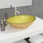 vidaXL Lavabo de vidrio dorado 50x37x14 cm vidaXL Lavabo de vidrio dorado 50x37x14 cm
