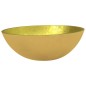 vidaXL Lavabo de vidrio dorado 50x37x14 cm vidaXL Lavabo de vidrio dorado 50x37x14 cm