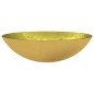 vidaXL Lavabo de vidrio dorado 50x37x14 cm vidaXL Lavabo de vidrio dorado 50x37x14 cm