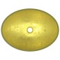 vidaXL Lavabo de vidrio dorado 50x37x14 cm vidaXL Lavabo de vidrio dorado 50x37x14 cm