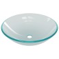vidaXL Lavabo con grifo y tapón pulsador cristal templado esmerilado vidaXL Lavabo con grifo y tapón pulsador cristal templado esmerilado