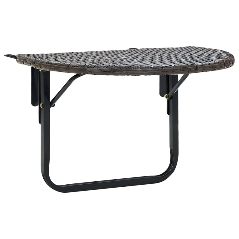 vidaXL Mesa de jardín de ratán sintético marrón 60x60x40 cm vidaXL Mesa de jardín de ratán sintético marrón 60x60x40 cm