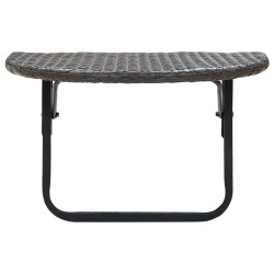 vidaXL Mesa de jardín de ratán sintético marrón 60x60x40 cm
