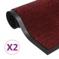 vidaXL Alfombras de entrada rectangulares de nudo 2 uds rojo 40x60 cm vidaXL Alfombras de entrada rectangulares de nudo 2 uds rojo 40x60 cm