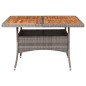 vidaXL Mesa comedor para jardín ratán sintético madera de acacia gris vidaXL Mesa comedor para jardín ratán sintético madera de acacia gris