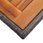 vidaXL Mesa comedor para jardín ratán sintético madera de acacia gris vidaXL Mesa comedor para jardín ratán sintético madera de acacia gris