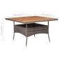 vidaXL Mesa comedor para jardín ratán sintético madera de acacia gris vidaXL Mesa comedor para jardín ratán sintético madera de acacia gris