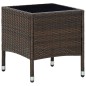 vidaXL Mesa de jardín ratán sintético marrón 40x40x45 cm vidaXL Mesa de jardín ratán sintético marrón 40x40x45 cm