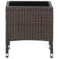 vidaXL Mesa de jardín ratán sintético marrón 40x40x45 cm vidaXL Mesa de jardín ratán sintético marrón 40x40x45 cm