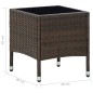 vidaXL Mesa de jardín ratán sintético marrón 40x40x45 cm vidaXL Mesa de jardín ratán sintético marrón 40x40x45 cm