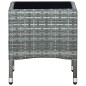vidaXL Mesa de jardín ratán sintético gris 40x40x45 cm 
