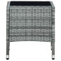 vidaXL Mesa de jardín ratán sintético gris 40x40x45 cm 