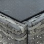 vidaXL Mesa de jardín ratán sintético gris 40x40x45 cm 