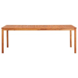 vidaXL Mesa de jardín madera maciza de acacia 215x90x74 cm