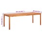 vidaXL Mesa de jardín madera maciza de acacia 215x90x74 cm vidaXL Mesa de jardín madera maciza de acacia 215x90x74 cm