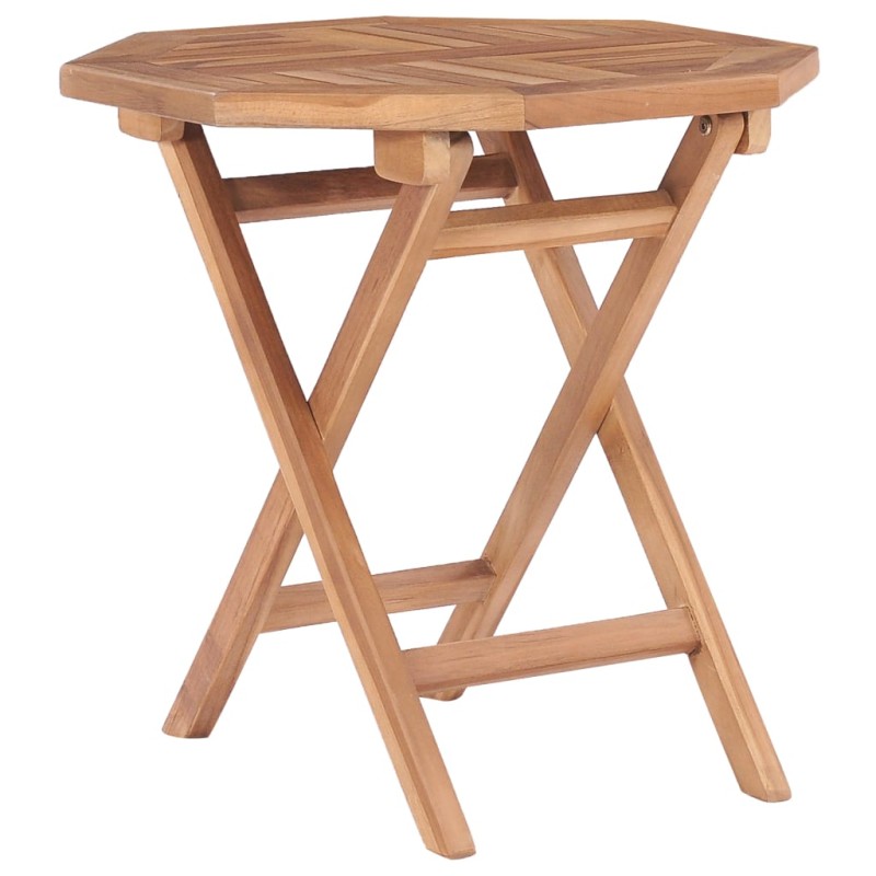 vidaXL Mesa de jardín plegable madera maciza de teca 45x45x45 cm 