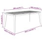 vidaXL Mesa de jardín madera maciza de acacia 200x100x75 cm