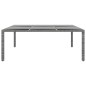 vidaXL Mesa jardín vidrio templado ratán sintético gris 200x150x75 cm vidaXL Mesa jardín vidrio templado ratán sintético gris 200x150x75 cm