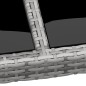 vidaXL Mesa jardín vidrio templado ratán sintético gris 200x150x75 cm vidaXL Mesa jardín vidrio templado ratán sintético gris 200x150x75 cm
