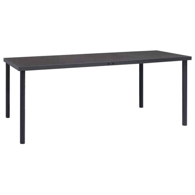 vidaXL Mesa de comedor de jardín acero gris antracita 190x90x74 cm vidaXL Mesa de comedor de jardín acero gris antracita 190x90x74 cm