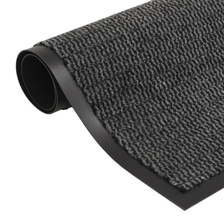 vidaXL Alfombras de entrada rectangulares de nudo 2 uds gris 40x60 cm