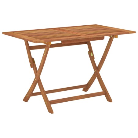 vidaXL Mesa de jardín plegable madera maciza de eucalipto 120x70x75 cm
