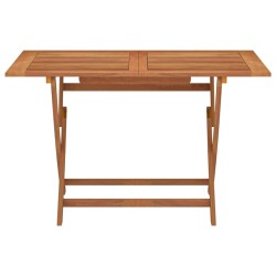 vidaXL Mesa de jardín plegable madera maciza de eucalipto 120x70x75 cm