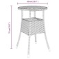 vidaXL Mesa de jardín madera acacia y ratán sintético gris Ø60x75 cm vidaXL Mesa de jardín madera acacia y ratán sintético gris Ø60x75 cm
