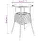 vidaXL Mesa de jardín vidrio templado ratán sintético beige Ø60x75 cm vidaXL Mesa de jardín vidrio templado ratán sintético beige Ø60x75 cm