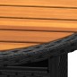 vidaXL Mesa de jardín madera acacia y ratán sintético negro Ø80x75 cm vidaXL Mesa de jardín madera acacia y ratán sintético negro Ø80x75 cm