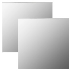 vidaXL Espejos de pared cuadrados 2 unidades vidrio 50x50 cm