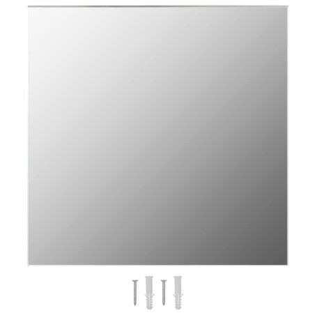 vidaXL Espejos de pared cuadrados 2 unidades vidrio 50x50 cm