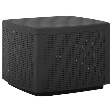 vidaXL Mesa de jardín plástico gris 53x53x40 cm