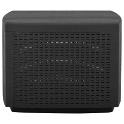 vidaXL Mesa de jardín plástico gris 53x53x40 cm