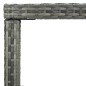 vidaXL Mesa alta de jardín ratán sintético y vidrio gris 130x60x110cm