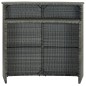 vidaXL Mesa alta de jardín ratán sintético gris 120x55x110 cm vidaXL Mesa alta de jardín ratán sintético gris 120x55x110 cm