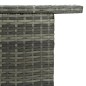 vidaXL Mesa alta de jardín ratán sintético gris 120x55x110 cm vidaXL Mesa alta de jardín ratán sintético gris 120x55x110 cm