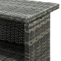 vidaXL Mesa alta de jardín ratán sintético gris 120x55x110 cm vidaXL Mesa alta de jardín ratán sintético gris 120x55x110 cm