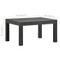 vidaXL Mesa de jardín PP ratán gris antracita 58x58x41 cm vidaXL Mesa de jardín PP ratán gris antracita 58x58x41 cm