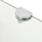 vidaXL Estantes de esquina 2 uds con soportes cromados vidrio 35x35 cm