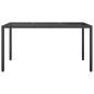 vidaXL Mesa jardín vidrio templado ratán sintético 150x90x75 cm negro vidaXL Mesa jardín vidrio templado ratán sintético 150x90x75 cm negro