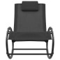 vidaXL Tumbona con almohada acero y textilene negro vidaXL Tumbona con almohada acero y textilene negro