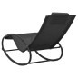 vidaXL Tumbona con almohada acero y textilene negro vidaXL Tumbona con almohada acero y textilene negro