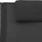 vidaXL Tumbona con almohada acero y textilene negro vidaXL Tumbona con almohada acero y textilene negro