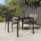 vidaXL Mesa jardín vidrio templado ratán sintético 90x90x75 cm marrón vidaXL Mesa jardín vidrio templado ratán sintético 90x90x75 cm marrón