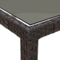 vidaXL Mesa jardín vidrio templado ratán sintético 90x90x75 cm marrón vidaXL Mesa jardín vidrio templado ratán sintético 90x90x75 cm marrón