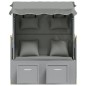 vidaXL Silla playa Strandkorb con cojines ratán sintético madera gris vidaXL Silla playa Strandkorb con cojines ratán sintético madera gris