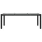 vidaXL Mesa jardín vidrio templado ratán sintético negra 190x90x75 cm vidaXL Mesa jardín vidrio templado ratán sintético negra 190x90x75 cm