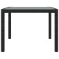 vidaXL Mesa jardín vidrio templado ratán sintético negra 190x90x75 cm vidaXL Mesa jardín vidrio templado ratán sintético negra 190x90x75 cm