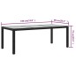 vidaXL Mesa jardín vidrio templado ratán sintético negra 190x90x75 cm vidaXL Mesa jardín vidrio templado ratán sintético negra 190x90x75 cm